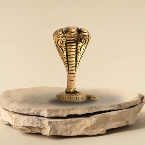Image of Brass Sheshnag Naag Devta Idol | Vastu Remedy for Protection from Hidden Enemies & Negative Energies | Authentic Brass Snake Deity Statue