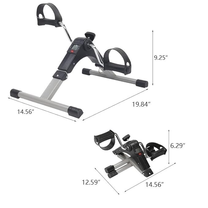 Image of Prime Mini Cycle Pedal Exerciser|Adjustable Resistance, LCD Display | Arm & Leg Workout |Under Desk Bike for Home & Office|Physiotherapy & Seniors|Non-Slip, Portable |