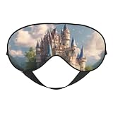 HDSKFNS Dream-Like Fairy Tale Castle03 - Mascherina per gli occhi in seta, per donne e uomini, per viaggi e relax