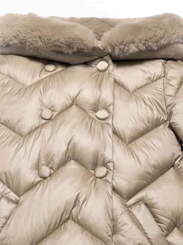 Abel & Lula Padded long coat for Girls Beige maza3