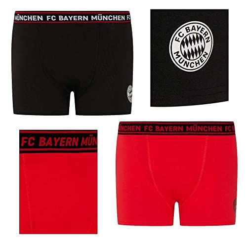FC Bayern München Boxershorts | Boxerpants | 2er-Set | Herren | Rot-Schwarz