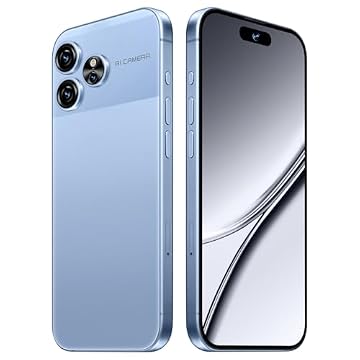 fuxinya Unlocked Cell Phones Smartphone Android 13 Phones 8+256GB/6.8" HD Screen/Dual SIM/108MP+48MP Camera/6800 mAh/Built-in Pen (Light Blue)