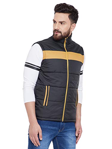 Ben Martin Men's Nylon Net Quilted Standard Length Bomber Jacket