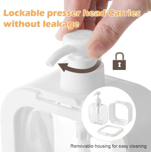 Image of 300ML Liquid Soap Dispenser | Refillable Pump Bottle for Hand Wash, Dish Wash, Shampoo, Conditioner, Shower Gel | Bathroom & Kitchen Use | Transparent Plastic | Pack of 2
