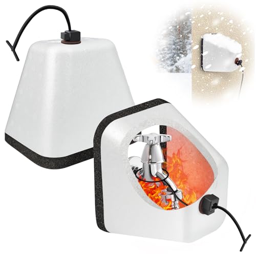 Outdoor Faucet Covers for Winter, 2 PC Spigot Cover Hose Bib Cover, White