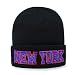 Classic Cuff Beanie Hat - Black Cuffed Football Winter Skully Hat Knit Toque Cap York