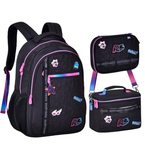 Kit Escolar Mochila de Costas Lancheira Térmica Estojo Box Rafa & Luiz RL24019