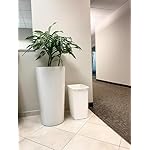 Rubbermaid Small Kitchen Bathroom Trash Can, 9 Gallons, White, Waste Basket for Under Counter/Kitchen/Office/Bedroom/Bathroom - Image 3