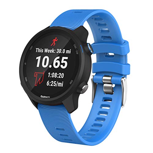 Compatible with Garmin Forerunner 245M Approach S40 Vivomove 3 HR Samsung Gear S2 band �X�|�[�c �r���v �x���g �V���R�� ���v �����p �o���h (�u���[)