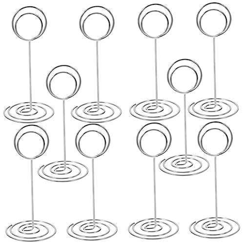 Housoutil 10Pcs Card Holders Table Number Stands for Weddings Events and Parties Stylish Memo Clips for Photos and Table Settings