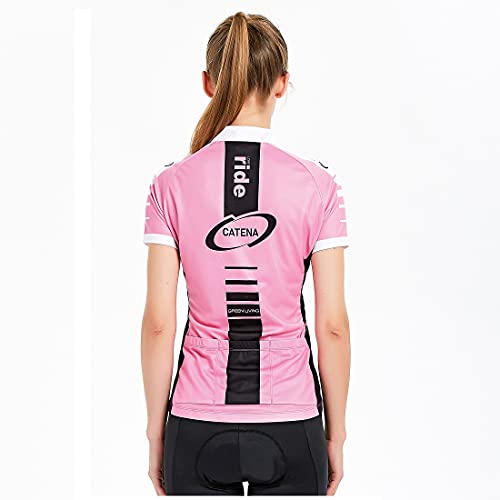 CATENA Camiseta feminina de manga comprida de ciclismo camiseta esportiva de treino com absorção de