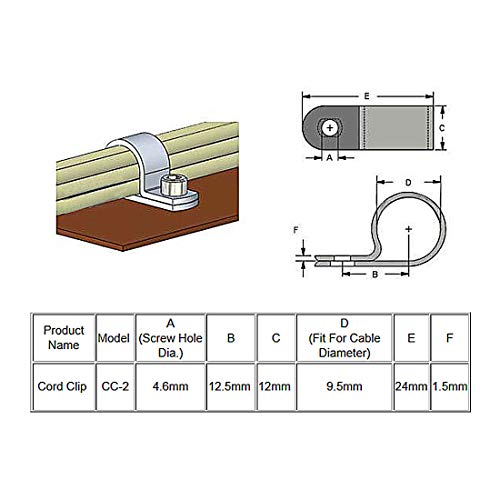 Aexit Accesorios Audio Video Nylon Clip Sujeción 100 pcs miniatura 3