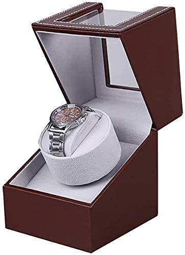Caja bobinador de doble reloj automático con motor silencioso y adaptador CA