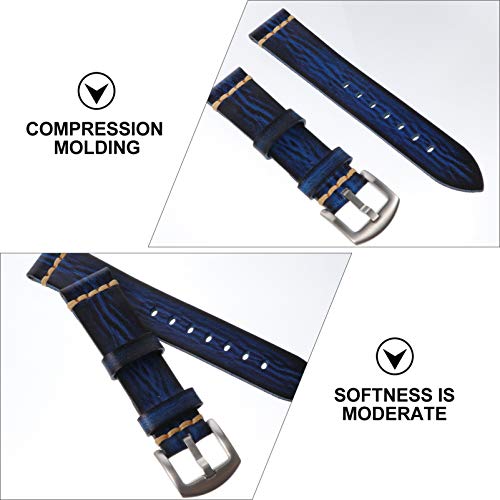 ULTECHNOVO Pulseira de Relógio de Couro Genuíno Retrô Pulseira Universal de Relógio de Couro