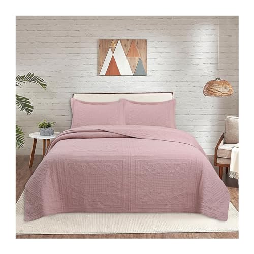 Couvre-lit matelassé en coton géométrique haut de gamme pour lit double - 2