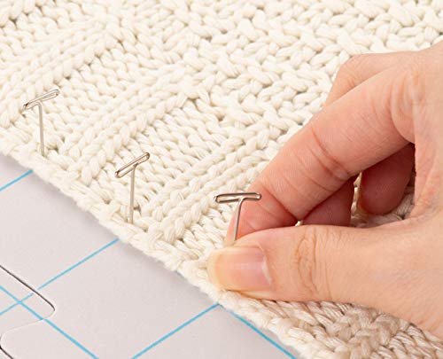 image for Juvale Blocking Mats for Knitting with 200 T-Pins and Storage Bag (12.