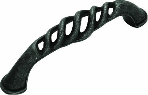 Hickory Hardware PA1321-BI 3-Inch Charleston Blacksmith Pull, Black Iron