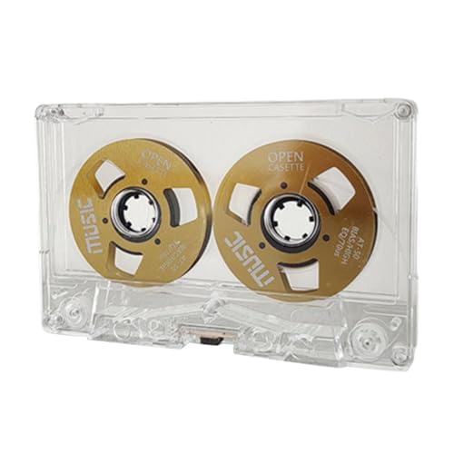 NiuLumea Cinta de casete en blanco de 50 minutos de tiempo de grabación, notas de voz de audio de doble cara, material ABS para tamaño compacto de 13 x 8 x 3 cm, compatible con reproductores de casete