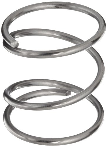 Compression Spring, 316 Stainless Steel, Inch, 0.975 OD, 0.074 Wire Size, 0.606 Compressed Length, 1.25 Free Length, 11.63 lbs Load Capacity, 18.1 lbs/in Spring Rate (Pack of 10)