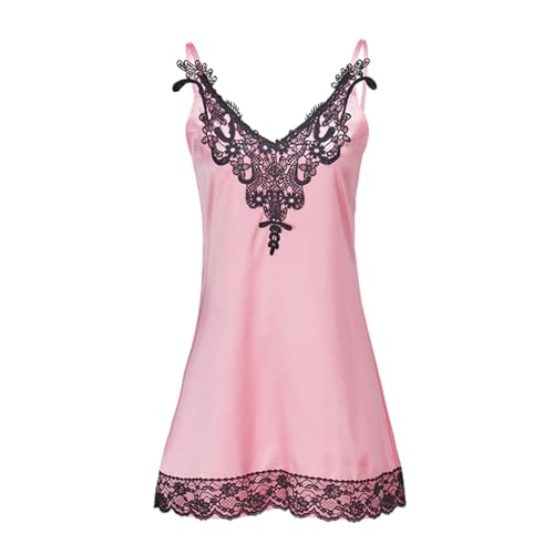 MyheroCos 13 Going on 30 Cosplay Costume Jenna Rink Pink Slip Dress Bodycon Mini Dress Lace Trim Sexy Lingerie Nightdress-L