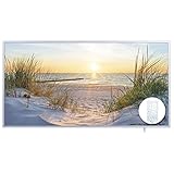 Protron Motiv Infrarotheizung Infrarot Panel Heizkörper Bild Elektroheizung Wandheizung mit Smart-Thermostat 720Watt 100x52cm (120396 - Ostsee)