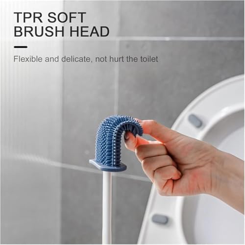 Brosse WC antibactérienne avec support mural discret