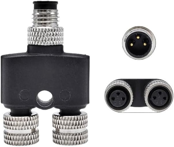 M8 3pin M8-4 1 split 2 Y-type adapter plug 1 male to 2 female splitter circular sensor connector(3P)