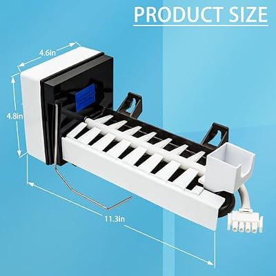 Refrigerator Ice Maker Replace for Frigidaire FFHS2622MSU FFHS2622MSYA FFHS2622MBQA FFHS2622MS3 FFHS2622MSJ FFHS2622MSS FFHS2622MSVA FFHS2622MSWA FFHS2622MSP FFHS2622MSQ FFHS2622MST