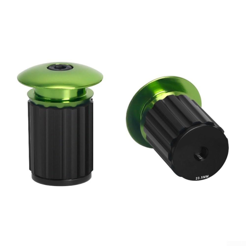 ZWEquipint Aluminum Alloy Bicycle Handlebar End Cap For Mountain Bike And Road Cycling, Lightweight Handle Bar Grips Cap With Easy Installation(Green)