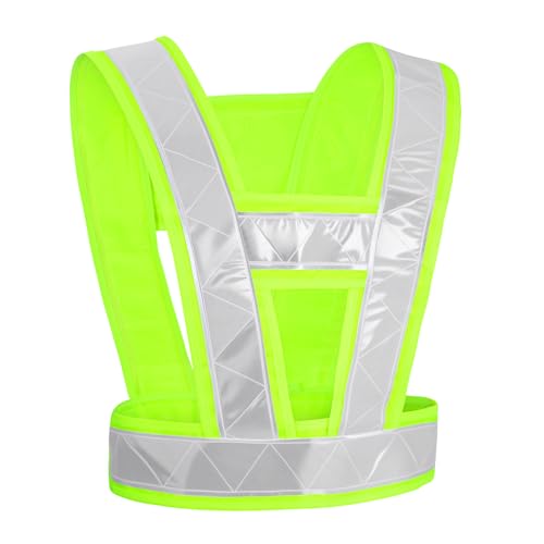 AYBUY 1 Chaleco Reflectante, Chaleco Reflectante Alta Visibilidad, Auto Chaleco De Seguridad, Reflectantes de Seguridad Elástica Ajustable para Correr, Senderismo,Ciclismo, Mujer, Hombre, TallaUnica