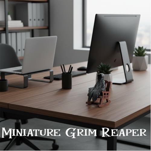 Estatua miniatura de la Parca en mecedora, decoración gótica miniatura 6