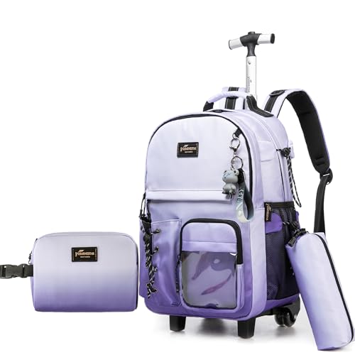 HTgroce Cartable a Roulette Fille Lycée Sac Dos...