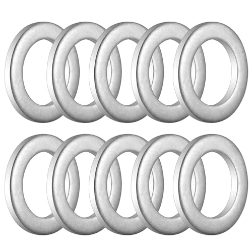 Image of M14 Oil Drain Plug Gaskets Crush Washers Seals for Honda Accord Civic CRV CR-V Acura Odyssey Pilot Fit Ridgeline Element, Replacement for the Part # 94109-14000, 10 Pcs Used for Oil Change