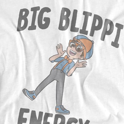 Popfunk Blippi Big Blippi Energy Kids T Shirt (2) for Toddler Boys and Girls, White3