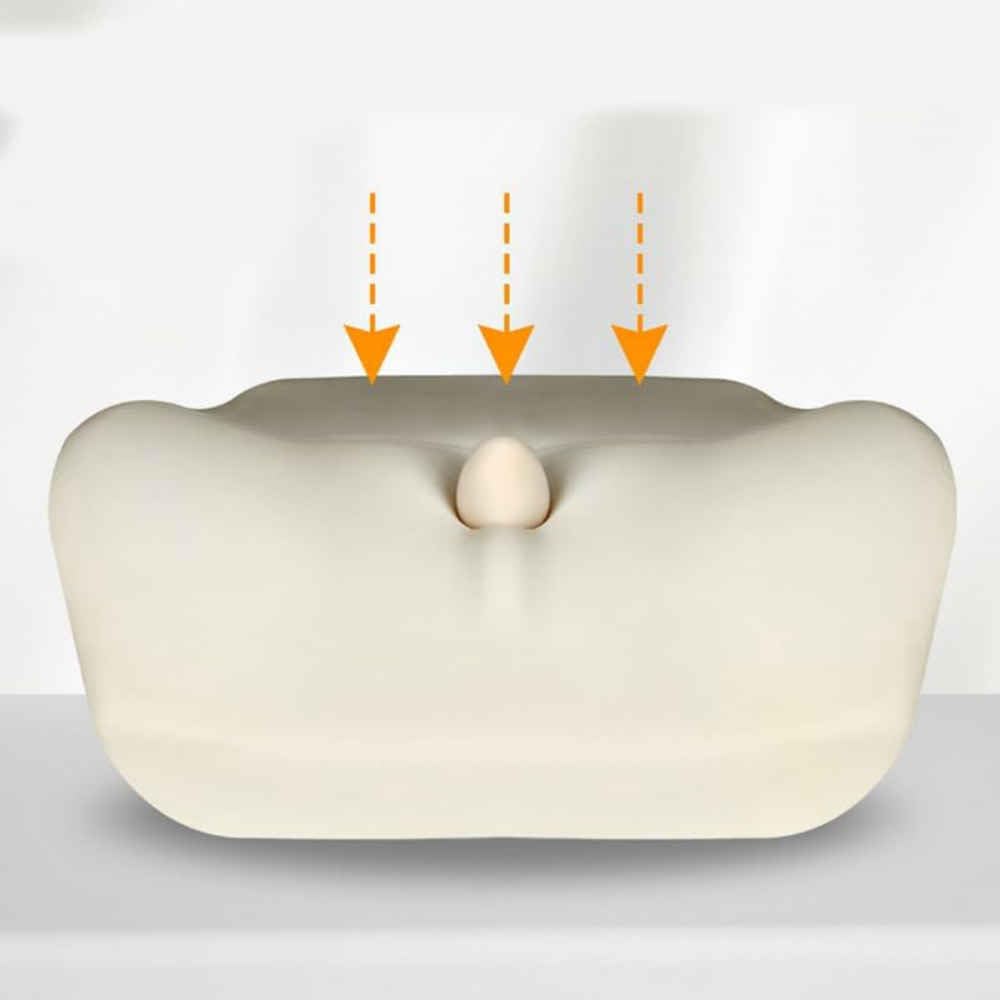 CIHTFEZI Car Neck Pillow for Mercedes Benz GLC 300d 300e 300de 400d Car Models Headrest Cushion Memory Foam Driving Pain Relief,normal-Brown