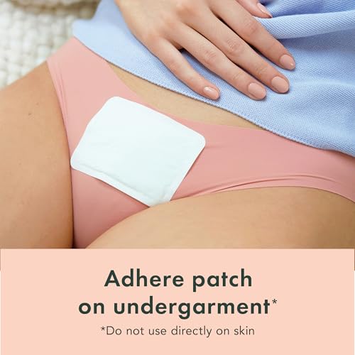 Image of Rael Thin Herbal Heating Patches, Feminine Period Care for Cramps (8 Ct) | Period Heating Pads for Cramp Care, Back, Stomach, Ultra Thin Design, for All Skin Types, Travel Size