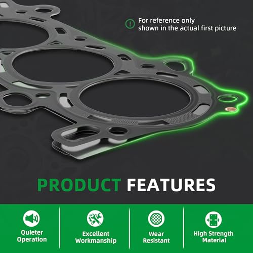 Image of Head Gasket with Bolts Set, HS9250PT-2, ES72160, 1998-2000 for Ford E150 E250 Econoline F150 4.2L, 1999-2004 for Mustang 3.8L, 2004 for Mustang 3.9L, VIN Code 2, 4, 6(69pcs)