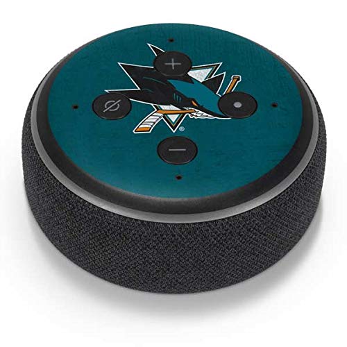 Skinit Decal Audio Skin Compatible with Amazon Echo Dot 3 - Officially Licensed NHL San Jose Sharks Distressed Design