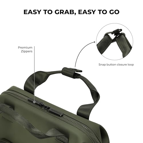 Image of MOKOBARA The Take-Out Lunch Bag - Green Spill-Proof Large & Roomy for Daily Use, Office Carry, Travel, Easy Access & Easy to Clean (Seaweed Green), Green