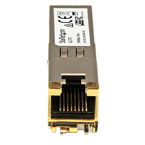 Image of StarTech Cisco GLC-T Compatible SFP Module, 1000BASE-T, RJ-45 100m (GLCTST) | 1GE Gigabit Ethernet SFP, SFP to RJ45 Cat6 /Cat5e, Cisco Firepower, ASR920, IE2000
