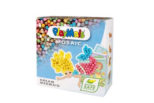 PlayMais MOSAIC Dream Mermaid creative craft kit for girls & boys from 5 years | 2300 6 mosaic templates with lovely mermaids | stimulates creativity & motor skills | natural toy