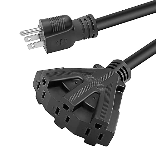 Image of 1FT 12 /3 Outdoor Heavy Duty Extension Cord with 3 Outlet Waterproof