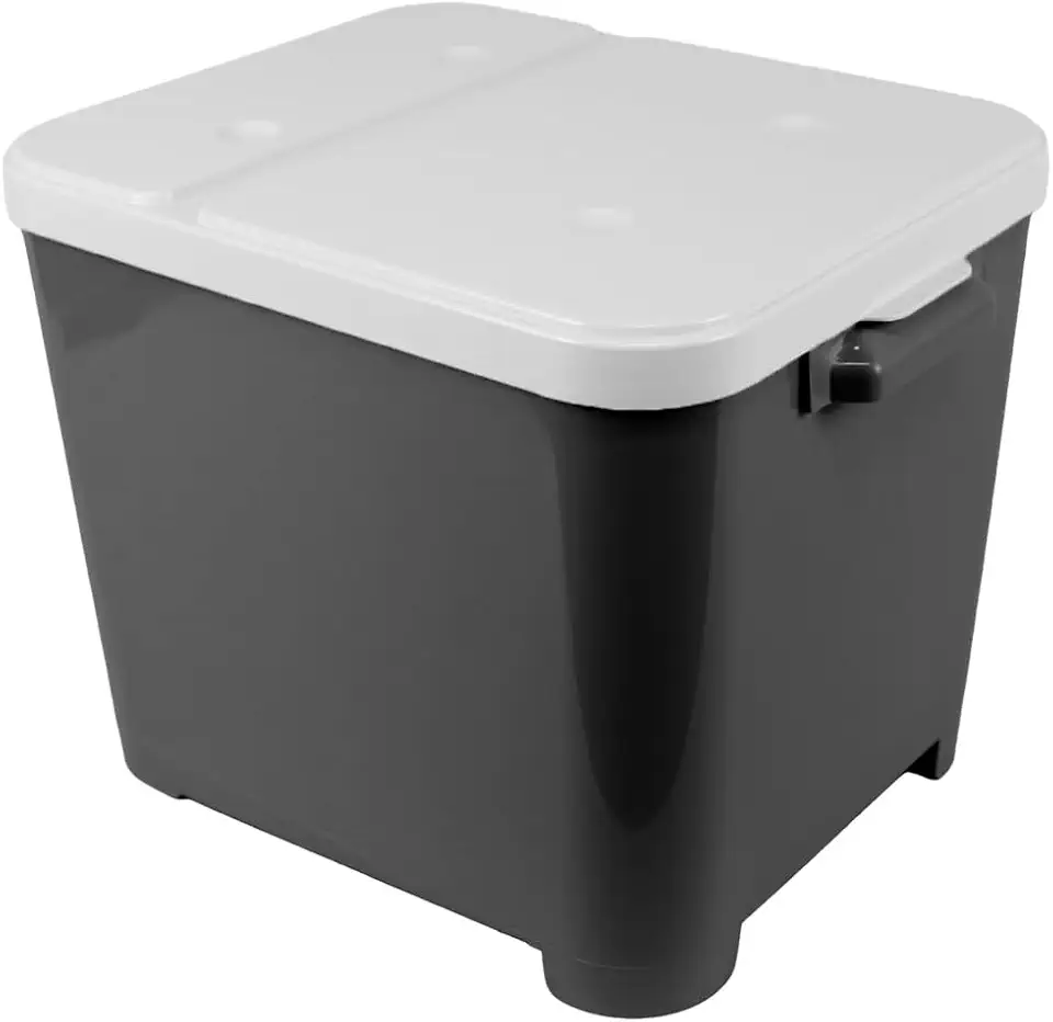 Furacão Pet Porta Ração Preto Para 15 Kgs -