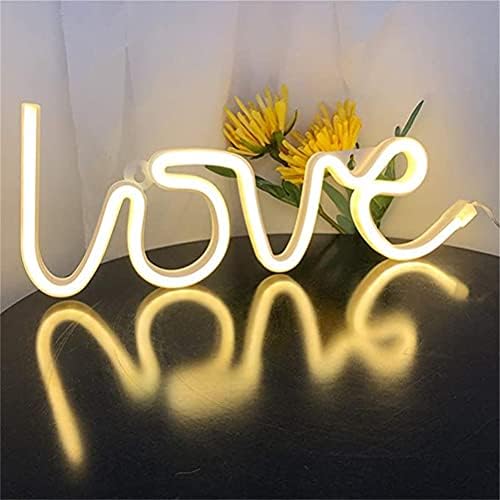 Nordstylee Led Neon Love Light Signs, Love Night Lights Decor Lights for Kid's Gift, Wall/Room Decor, Birthday Party, Christmas, Wedding Decoration(Warm White)