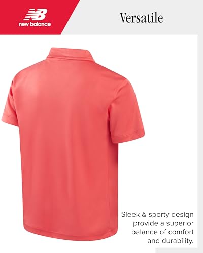 Image of New Balance Boys Short Set - 2 Piece Short Sleeve Collared Golf Boys Polo Shirt & Athletic Shorts for Outdoor Activities