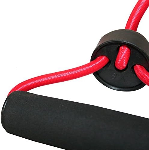 Close-up of the resistance expander handle and attachment point