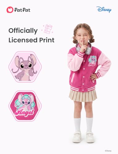 Image of Disney Kids Fleece Bomber Jacket, Varsity Outerwear with Pockets, 2-10Y