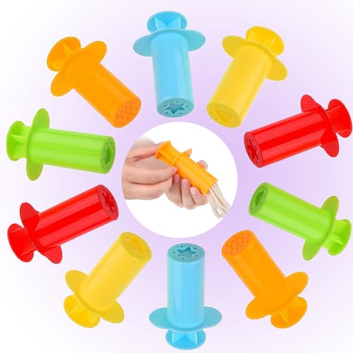 Dough Tools Play for Kids- Toy Set Accessories with Stamps Cutter Rolling Pin Extruder Molds and Storage Box Party Favors Set for Age 2-8