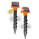 2er Pack Maulwurf Vertreiber Wühlmausschreck Dual Solar-Maulwurfabwehr für den Garten Maulwurfschreck Wasserdicht und Nachhaltig gegen Wühlmäuse & Maulwurf