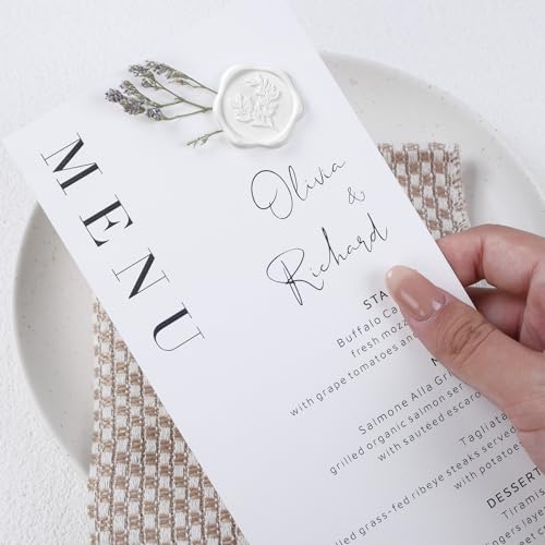 UNIQOOO Adesivos de lacre de cera - adesivos de selo de envelope de convite de casamento de eucalipt